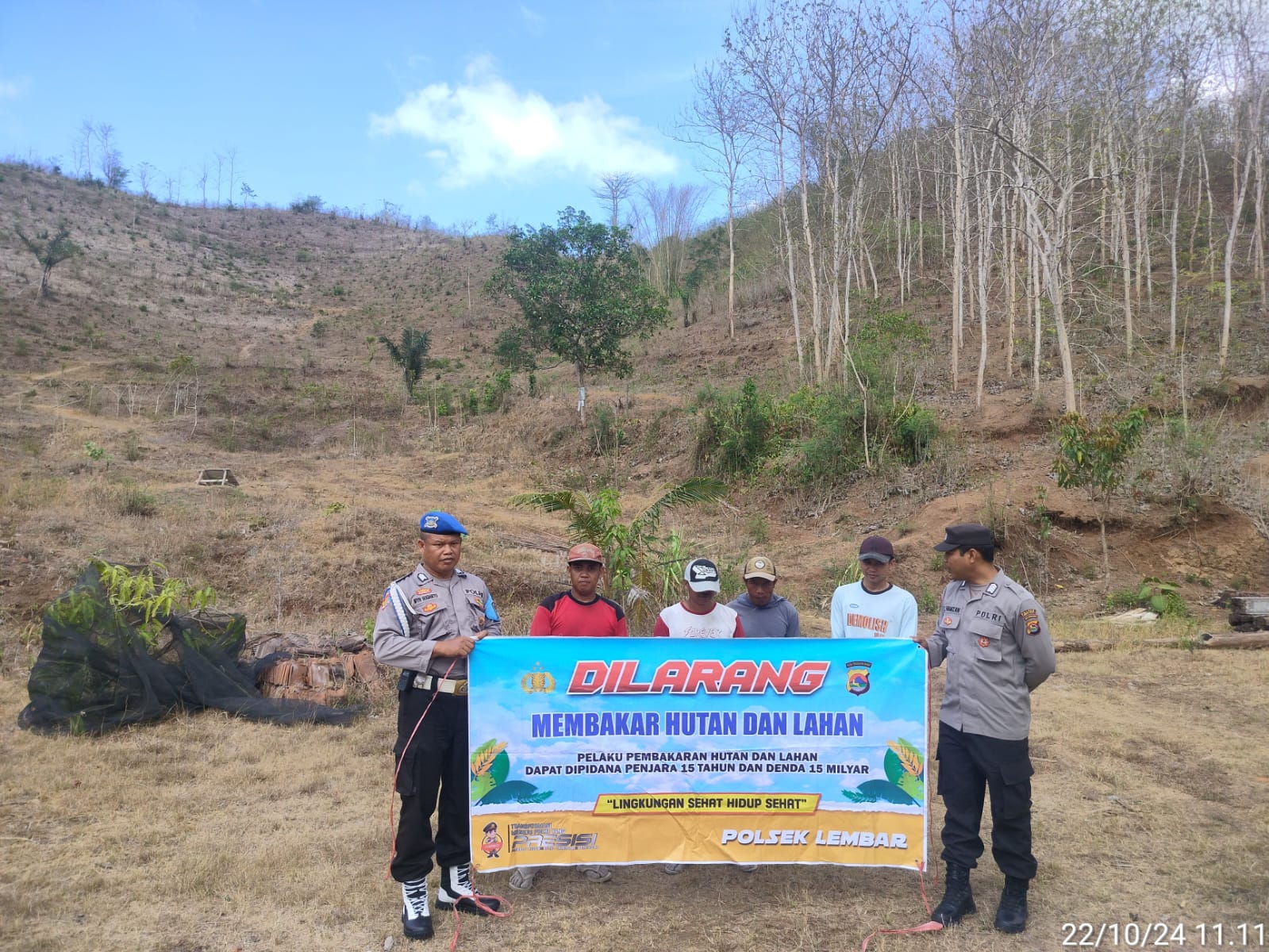 Patroli KRYD Polsek Lembar Jaga Keamanan dan Cegah Kebakaran