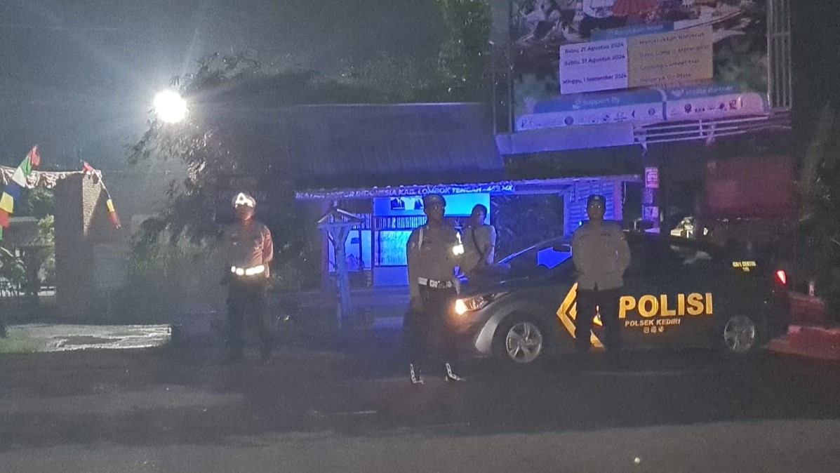 Patroli Blue Light Upaya Polsek Kediri Jaga Keamanan Perbatasan