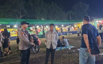 Patroli Polsek Kediri di Pasar Malam, Rasa Aman Terjamin