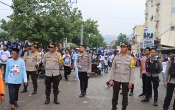 217 Personel Polres Bima Kota Amankan Kampanye Akbar Paslon Pilkada Kota Bima