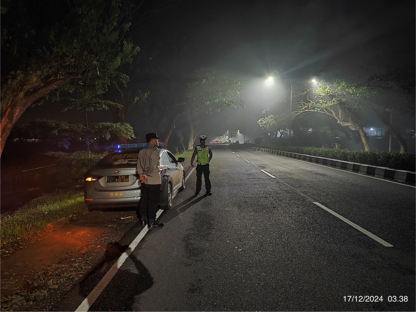 Patroli Dini Hari Polsek Kediri, Jaga Keamanan Bypass dari Begal dan Balap Liar