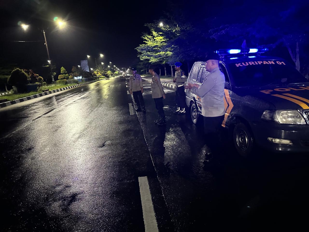 Gelar Patroli Malam, Polsek Kuripan Cegah Kejahatan di Bypass