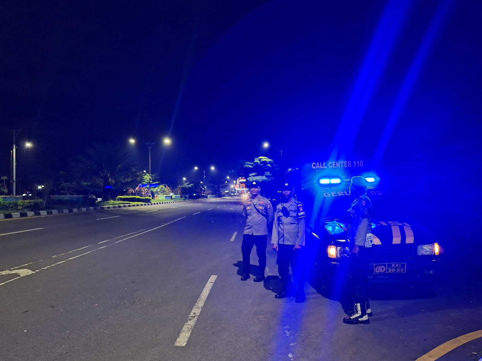 Polsek Gerung Gencar Patroli Malam, Jamin Keamanan Bypass