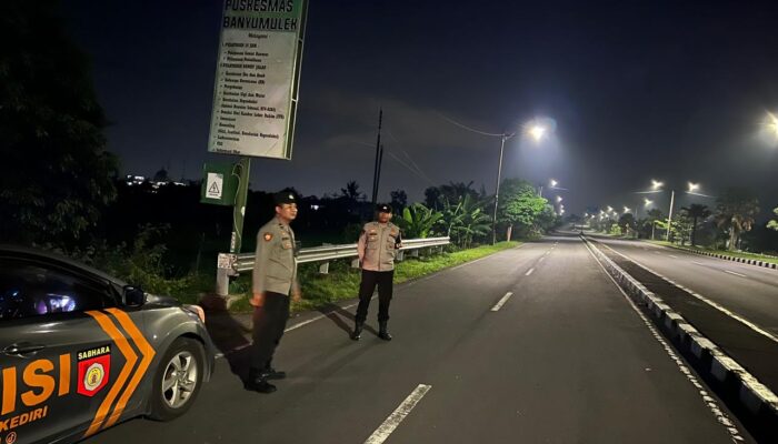 Dini Hari di BIL 2: Patroli Blue Light Jaga Kondusifitas Wilayah Kediri