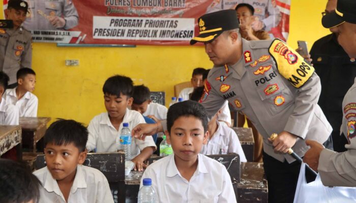 Dukung Gizi Anak, Kapolres Lombok Barat Inisiasi Makanan Gratis Bergizi